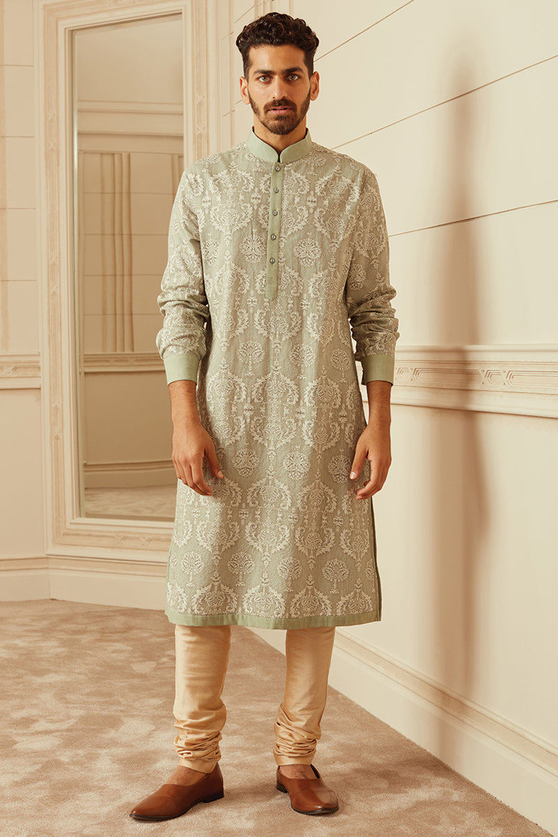 Light Green All Over Printed Kurta Set