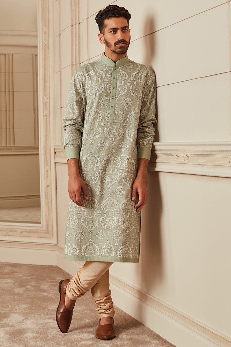 Light Green All Over Printed Kurta Set