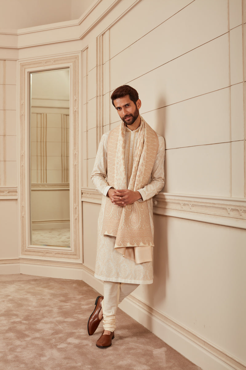 Ivory Embroidered Kurta Set