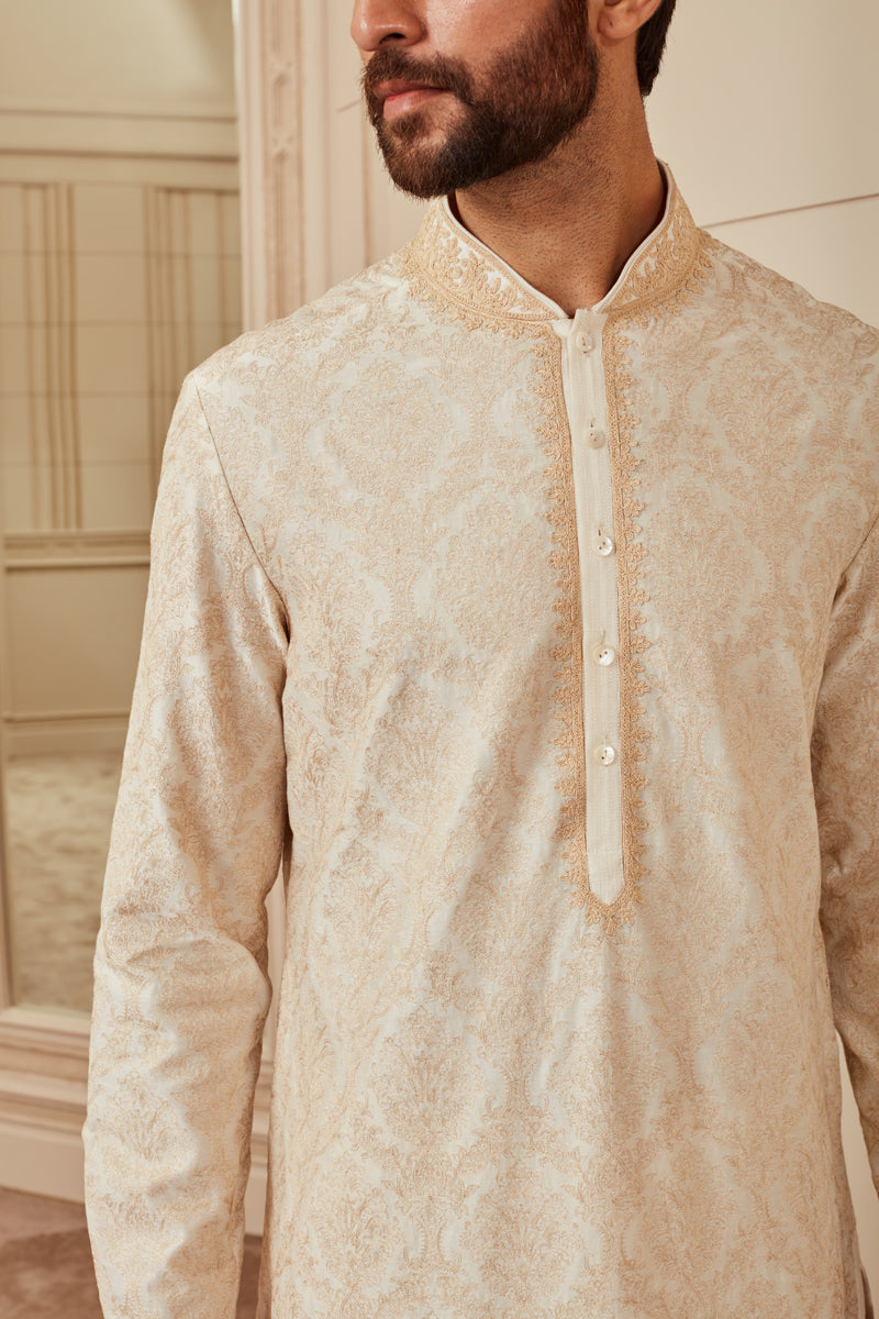 Ivory Embroidered Kurta Set