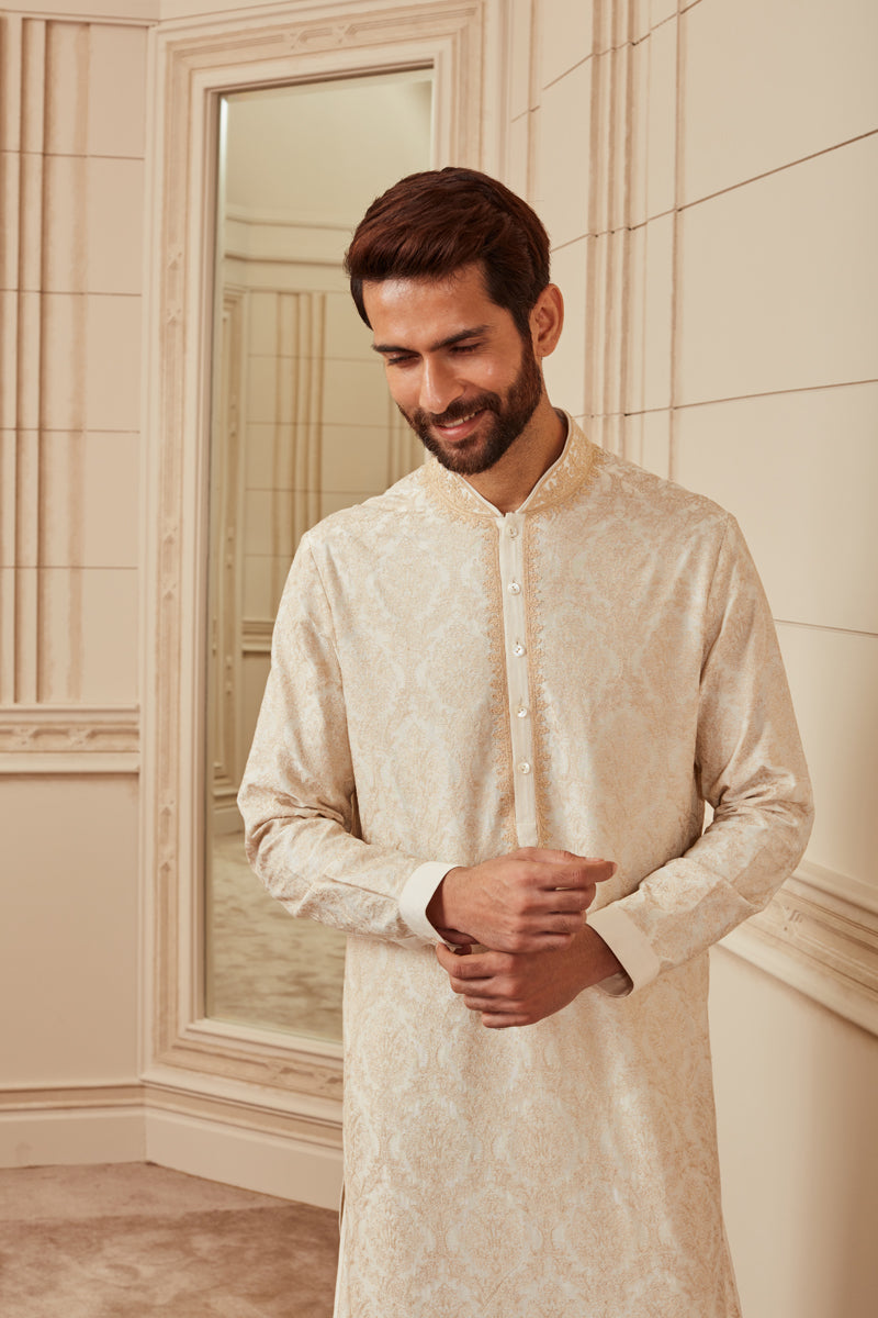 Ivory Embroidered Kurta Set