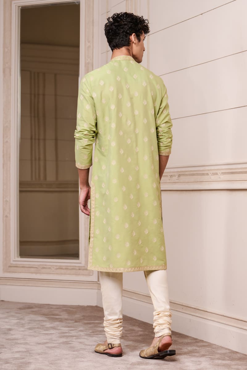 Light Green Butti Jaal Kurta Set