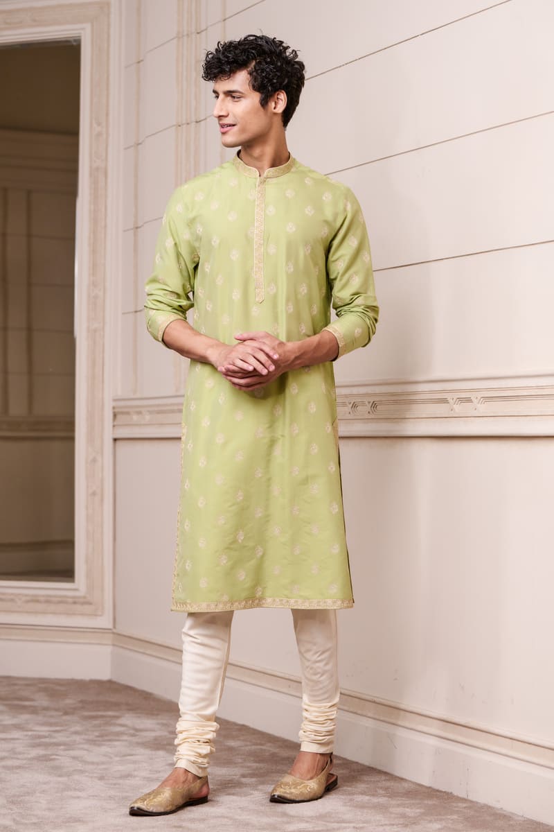 Light Green Butti Jaal Kurta Set