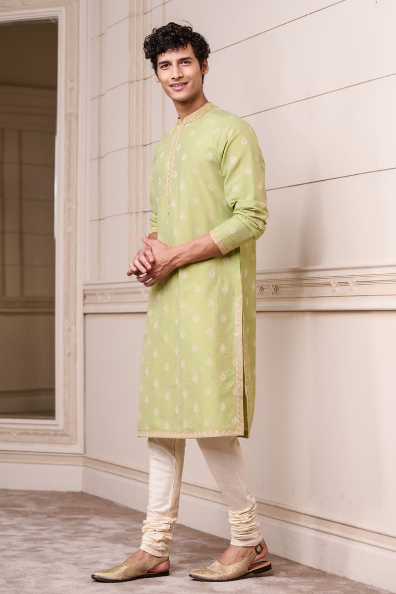 Light Green Butti Jaal Kurta Set