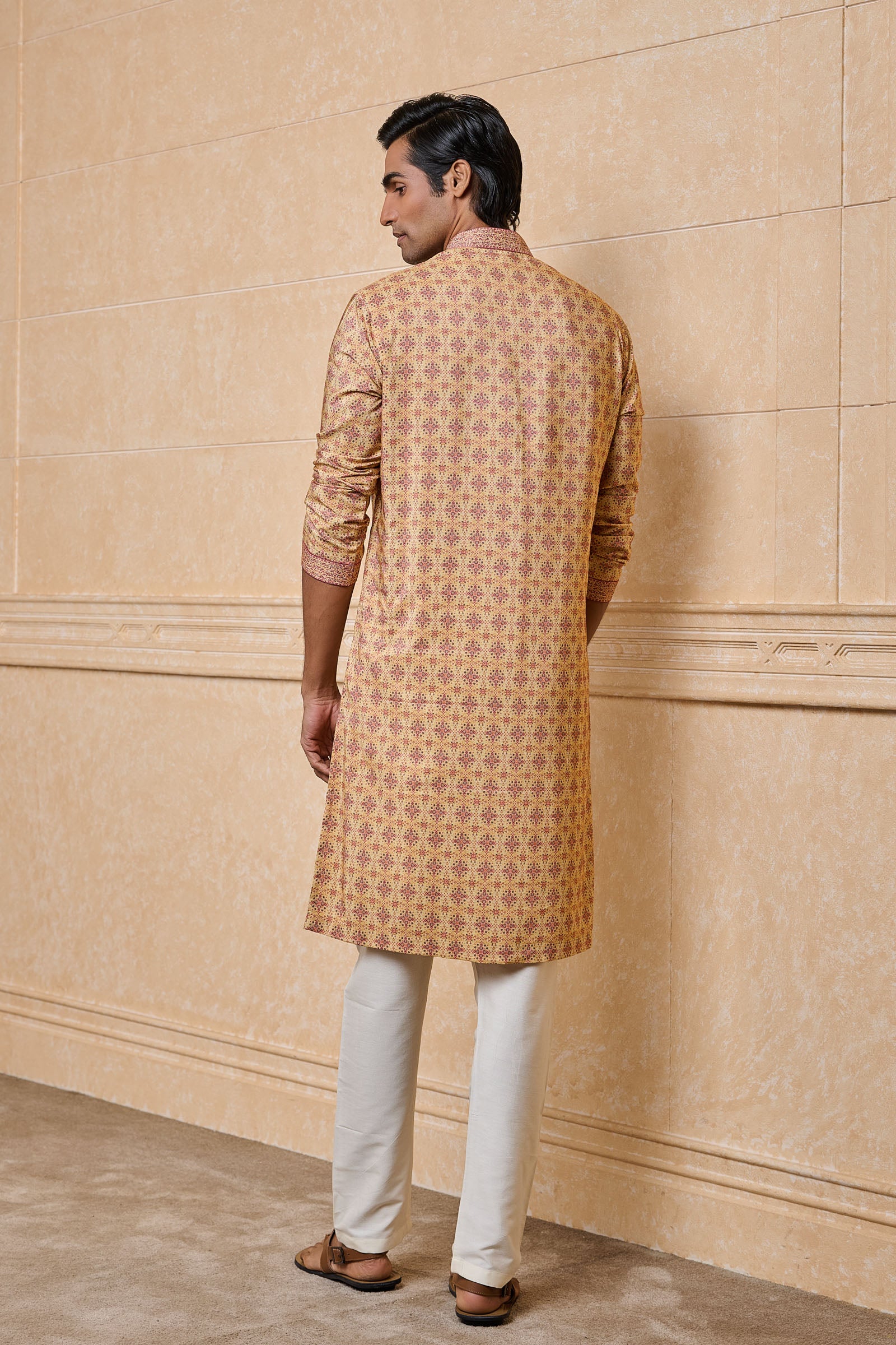 Yellow Printed Kurta Set