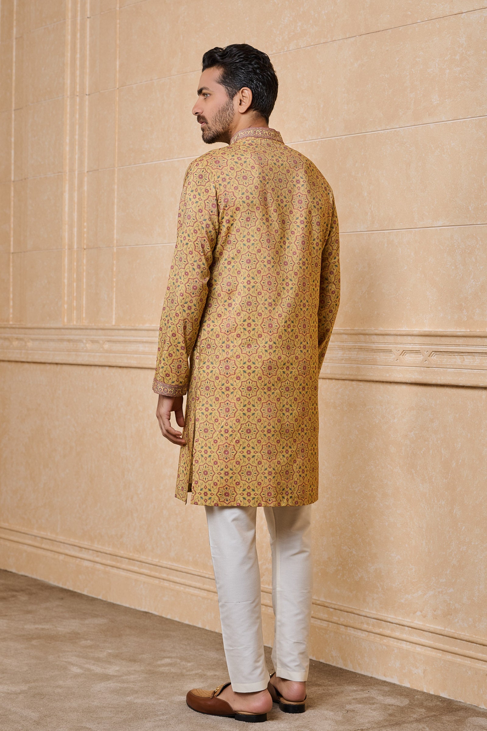 Yellow Ochre Printed Kurta Set