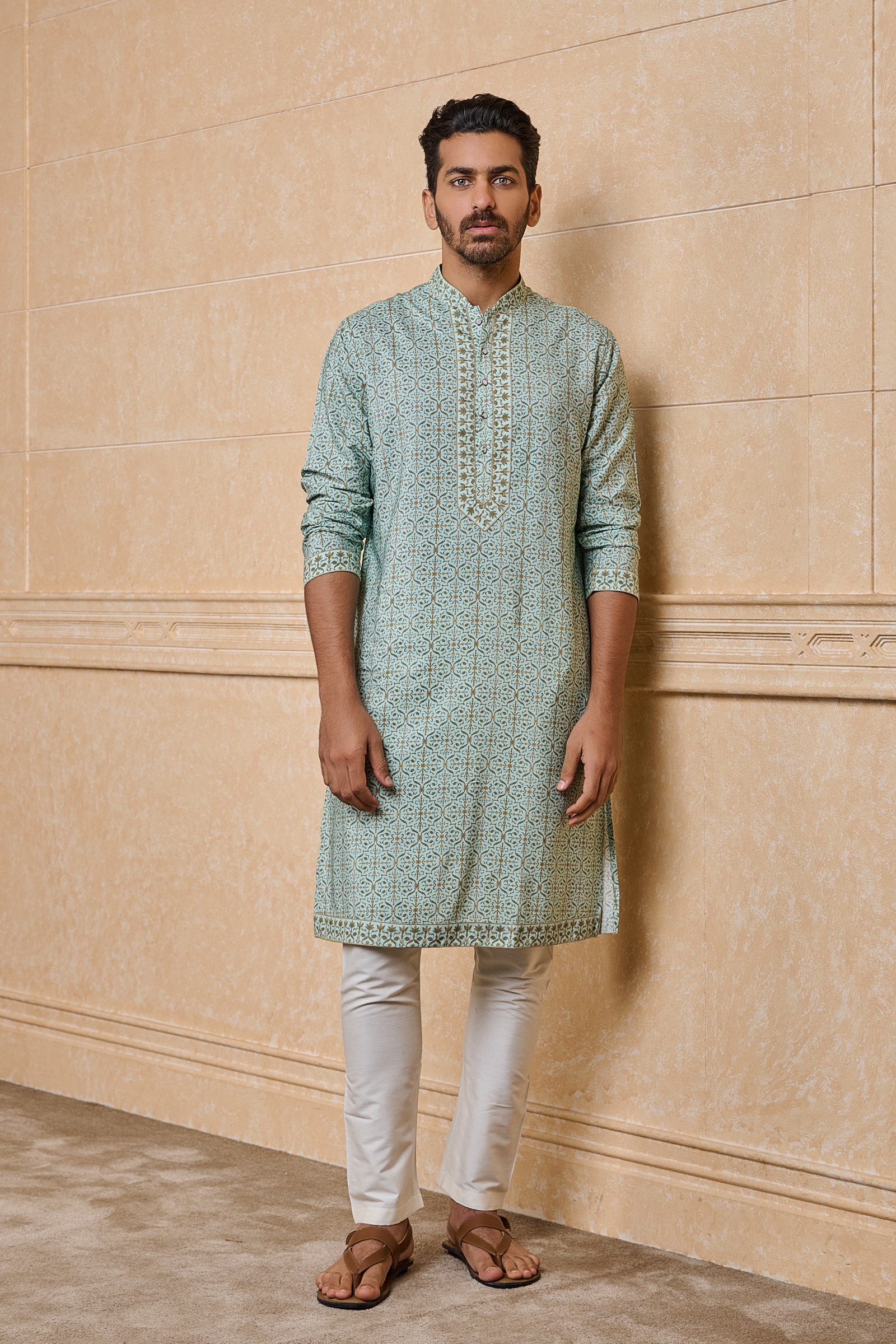 Light Green Printed Kurta Set