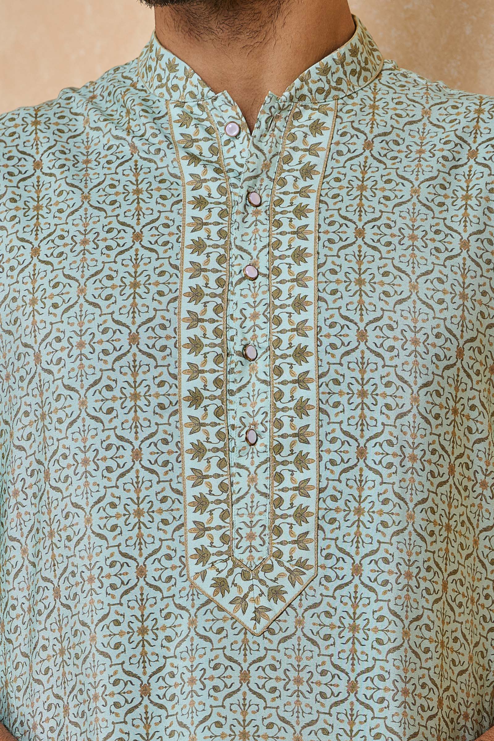 Light Green Printed Kurta Set