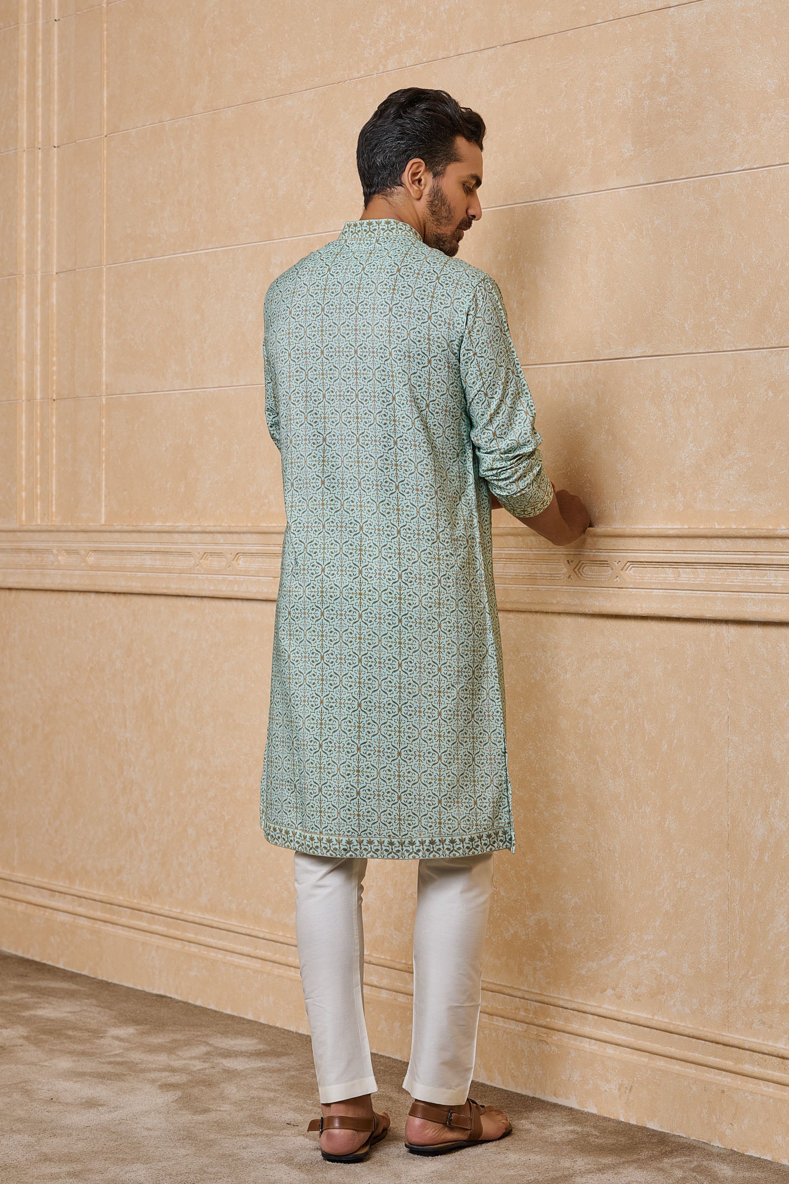 Light Green Printed Kurta Set