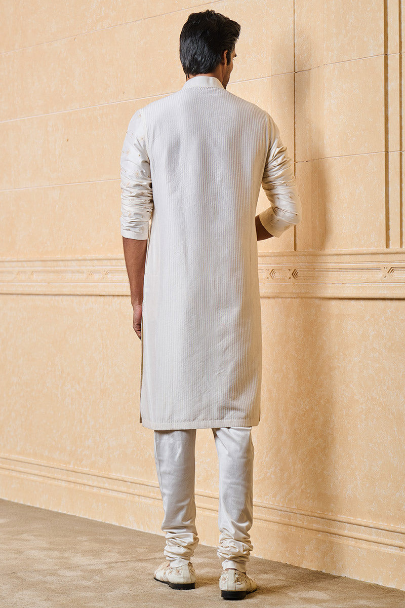 Ivory All Over Embroidered Kurta Set