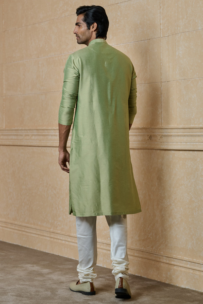 Green All Over Embroidered Kurta Set