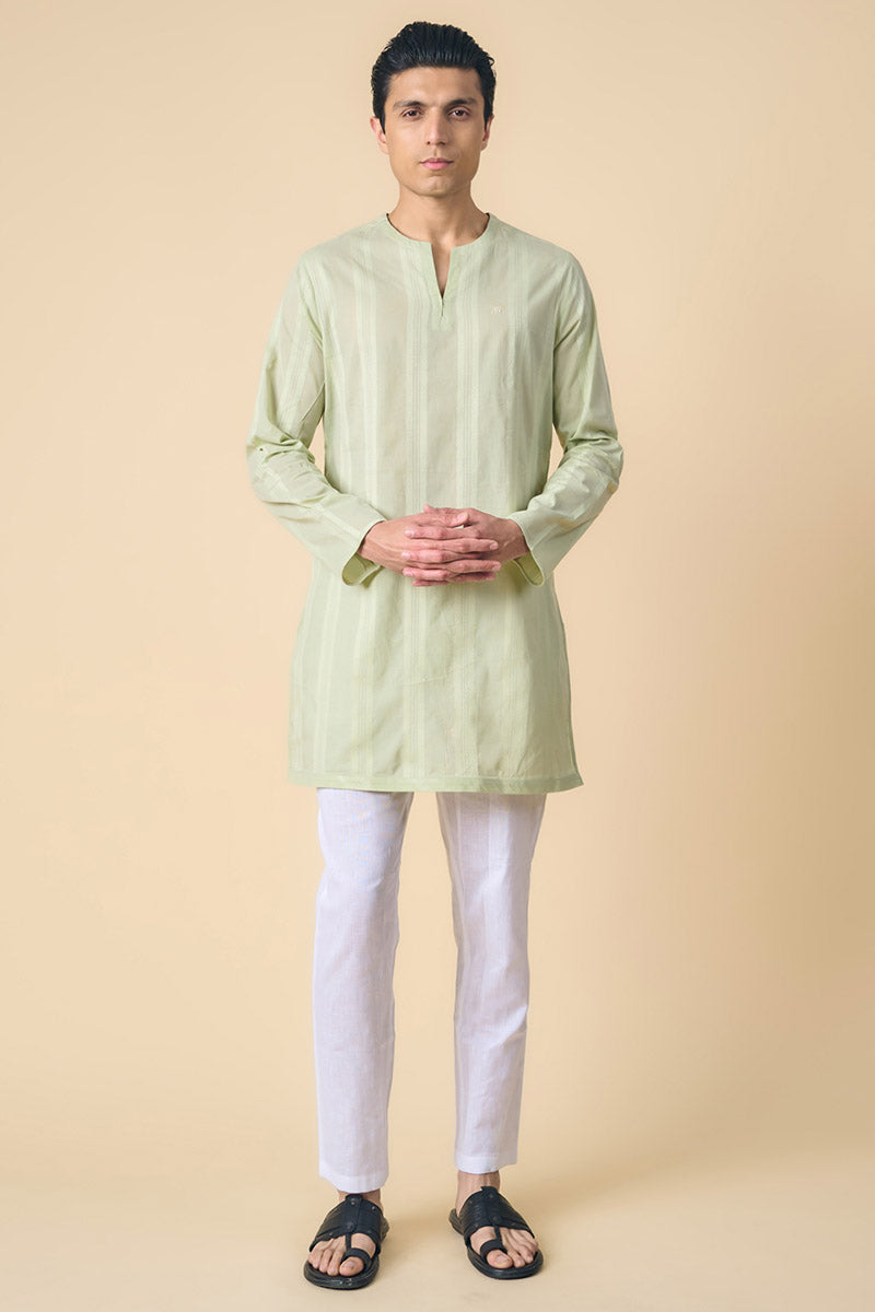 Light Green Cotton Kurta Set