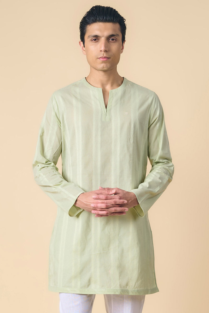 Light Green Cotton Kurta Set