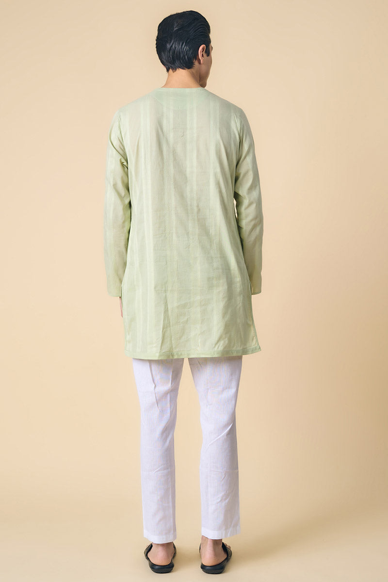 Light Green Cotton Kurta Set