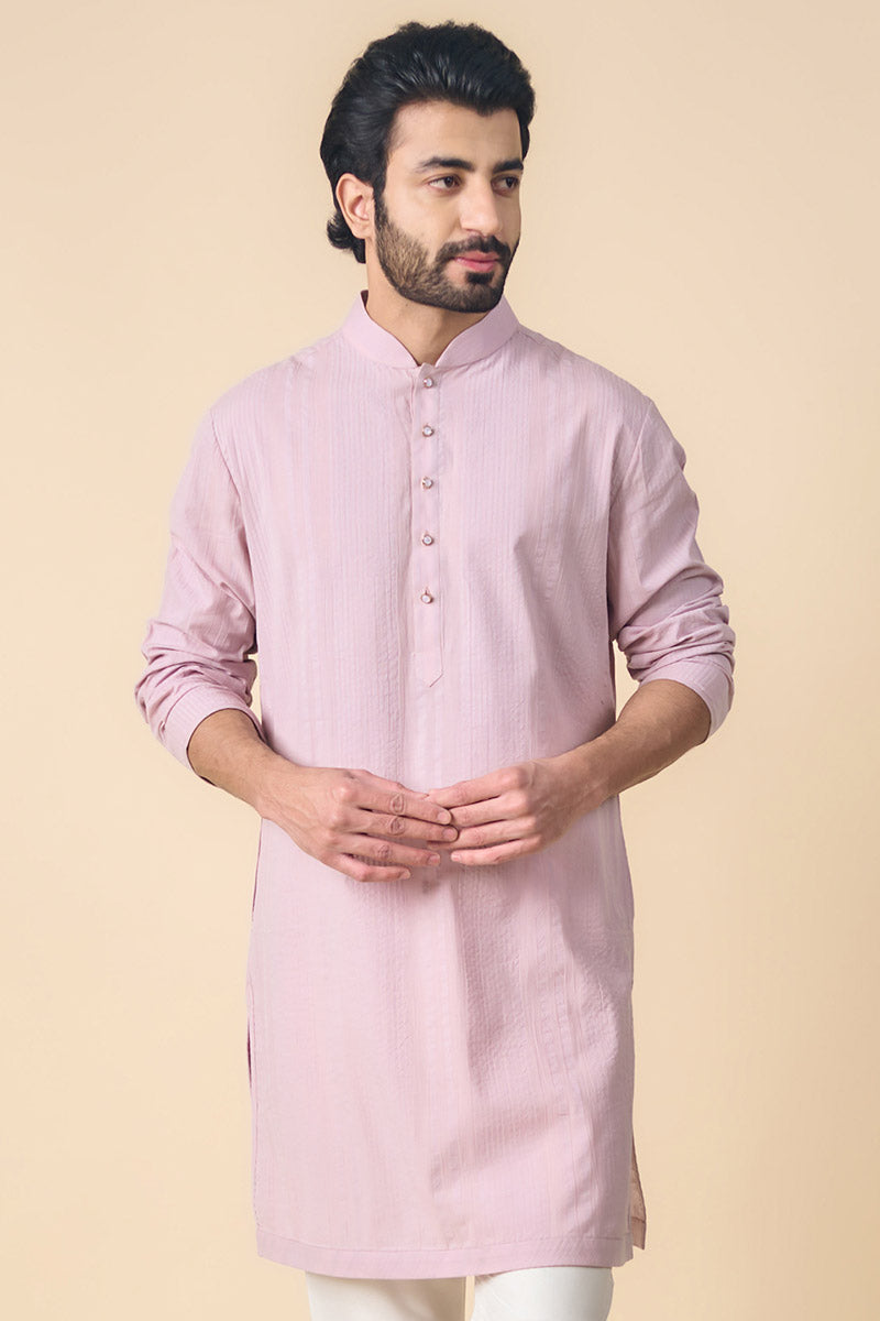 Lilac Classic Cotton Kurta Set