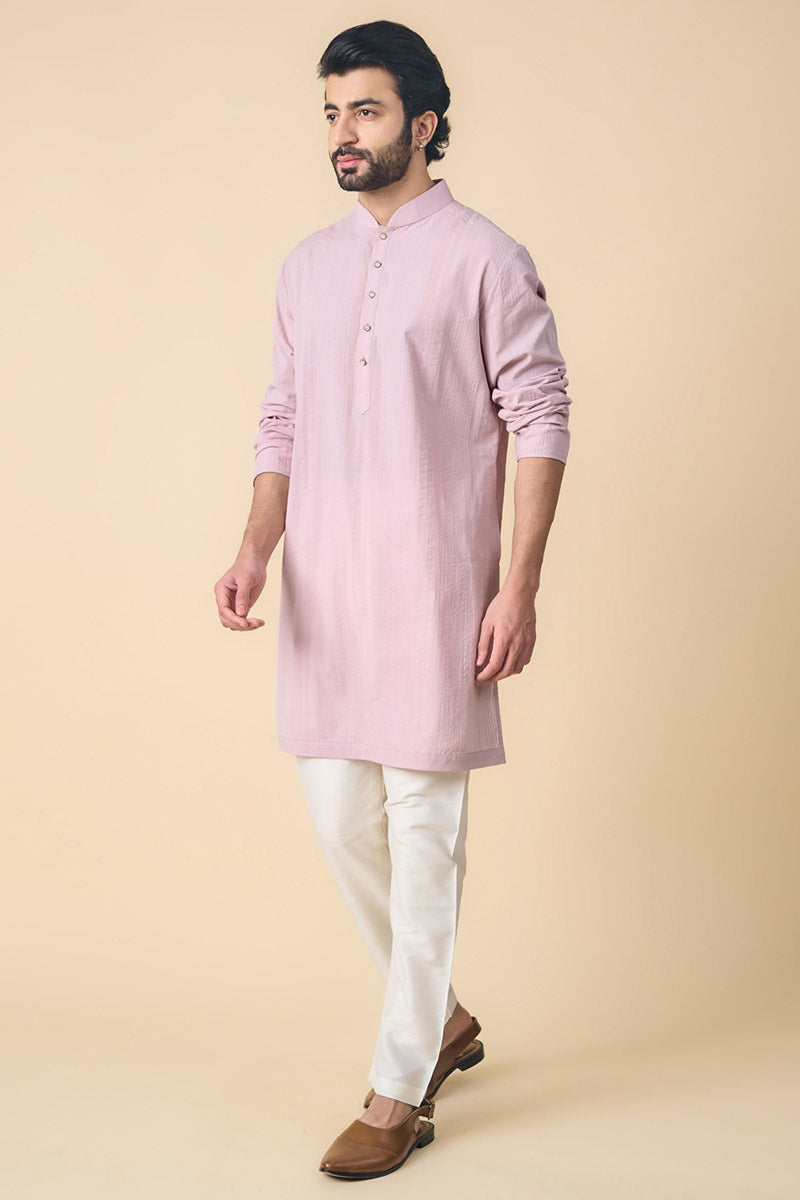 Lilac Classic Cotton Kurta Set