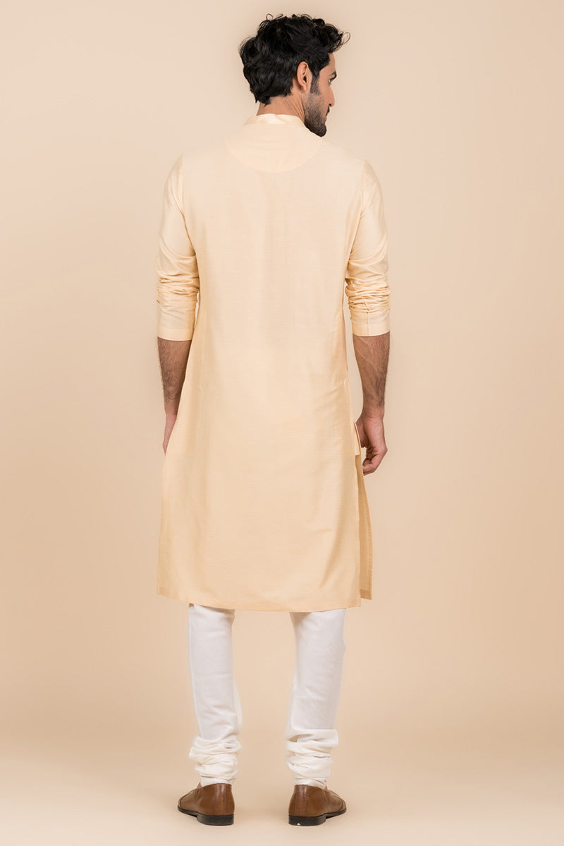 Cream Tonal Embroidered Kurta Set