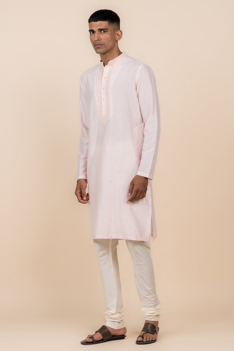 Pink All Over Butta Embroidered Kurta Set