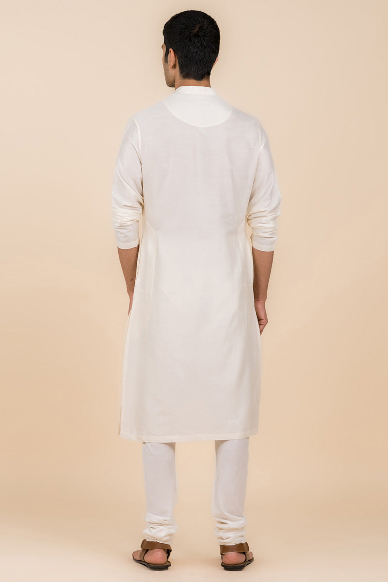 Ivory All Over Jaal Embroidered Kurta Set