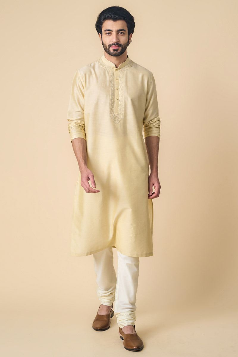 Gold Thread Embroidered Kurta Set