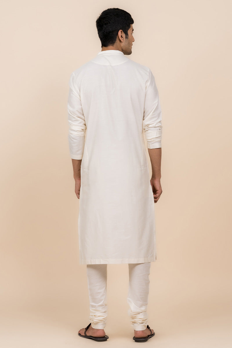 Ivory Thread Embroidered Kurta Set