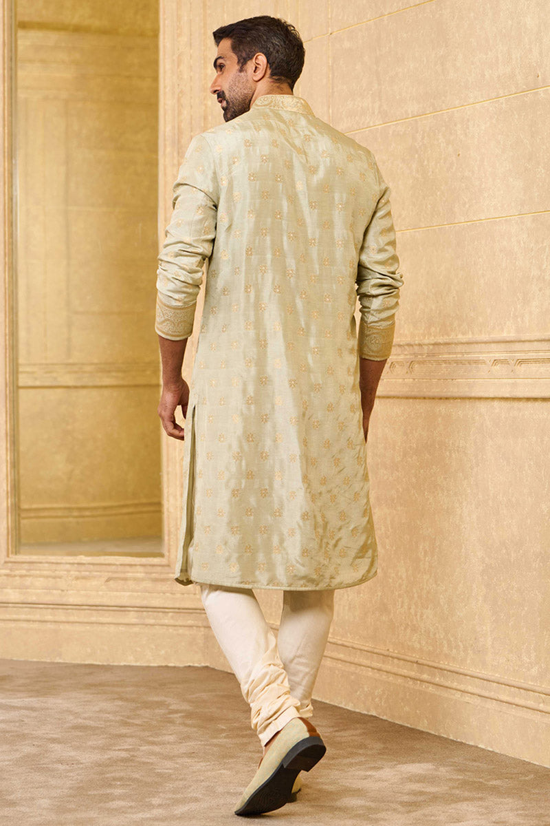 Light Green Kurta Set With All Over Butta Embroidery