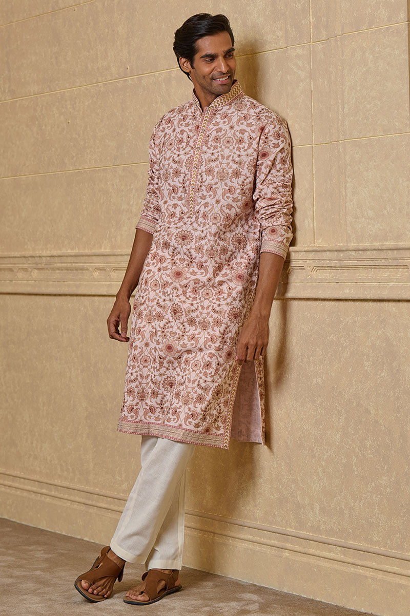 Pink All Over Floral Printed Kurta Set