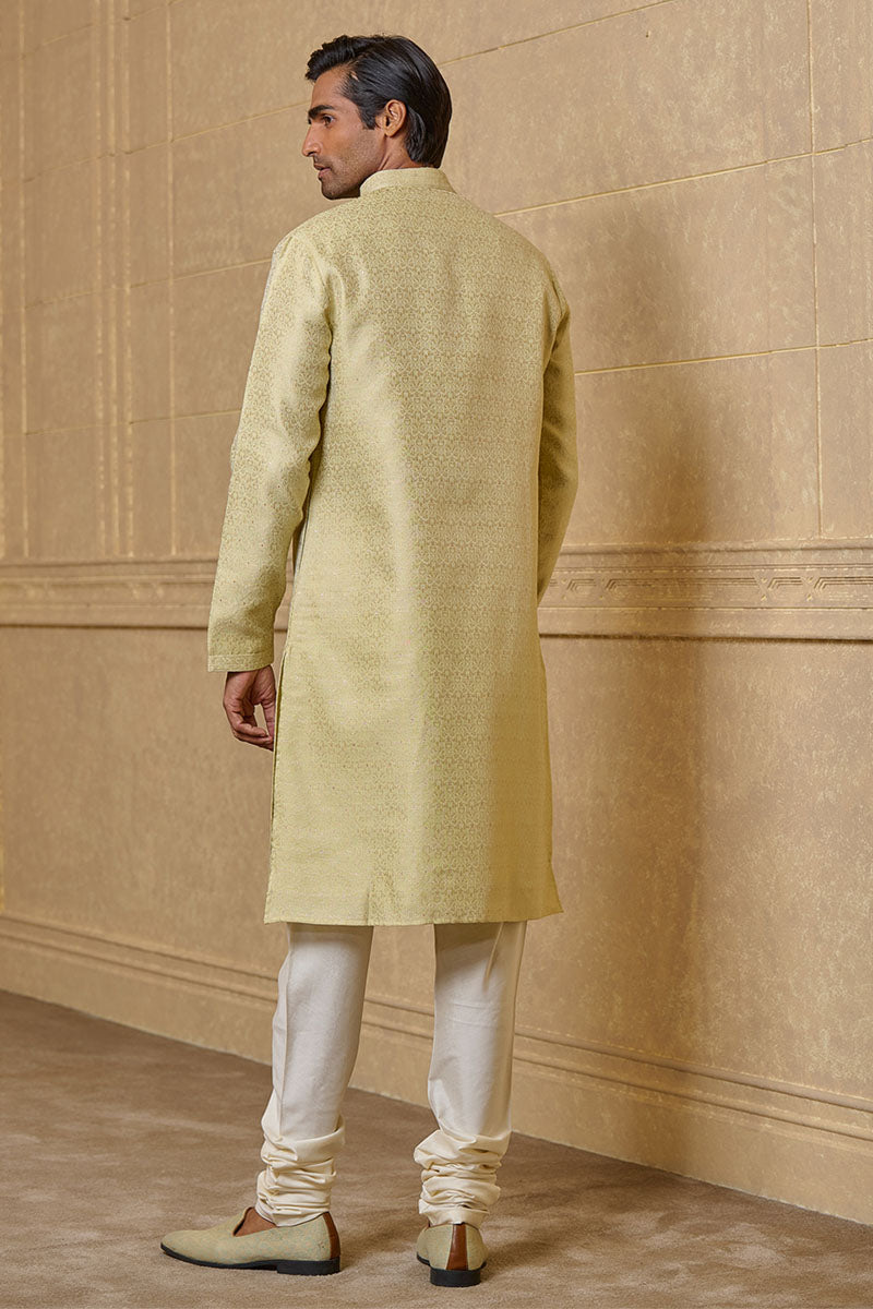 Light Green Kurta Set With Texturing Detail