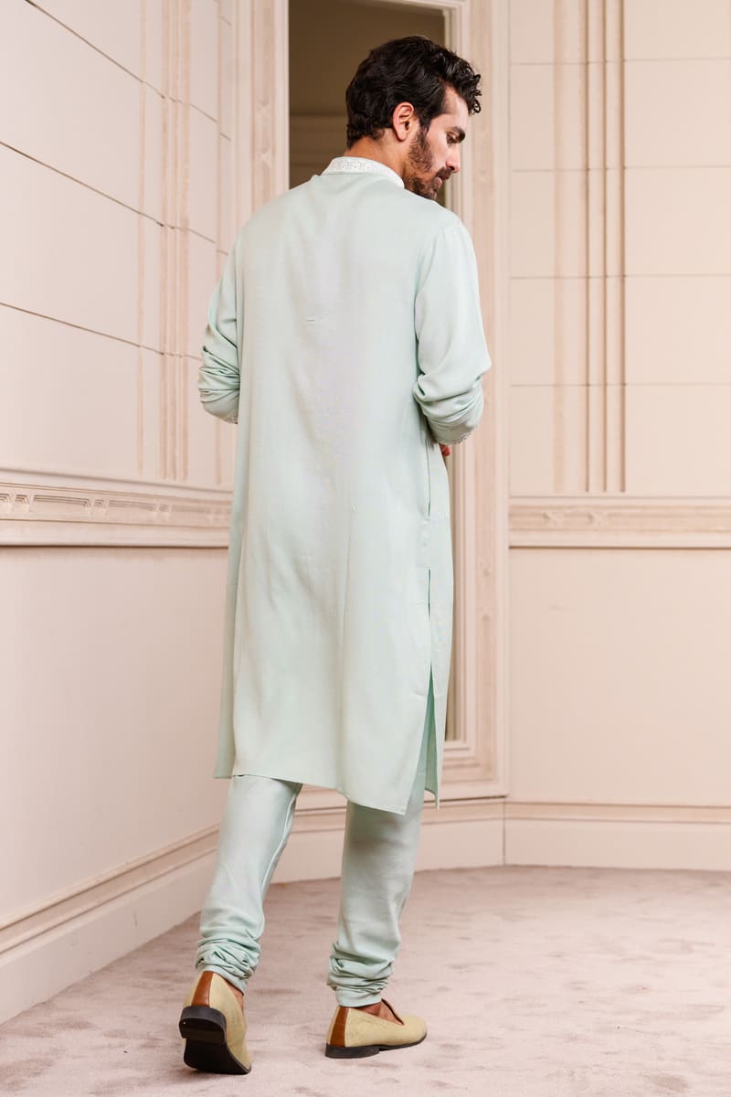 Light Green Cotton Kurta Set