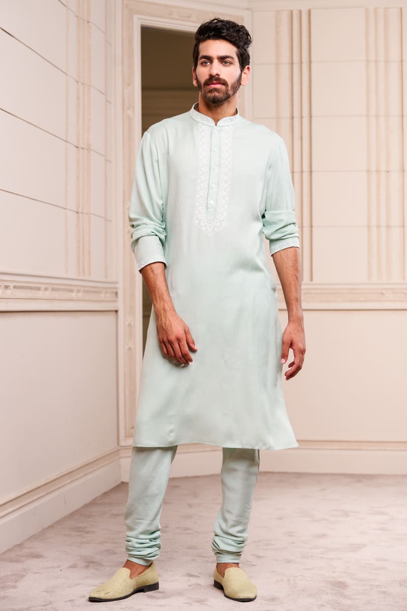 Light Green Cotton Kurta Set