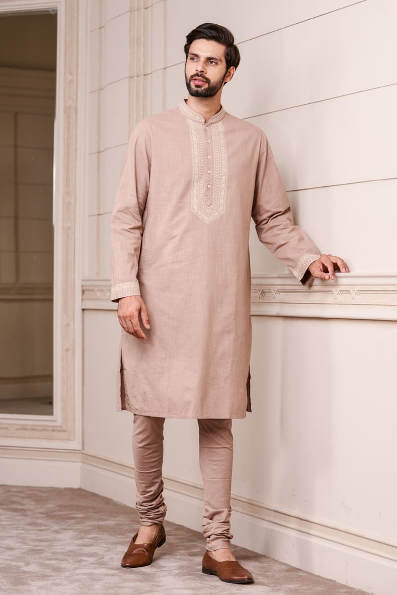 Grey Cotton Kurta Set