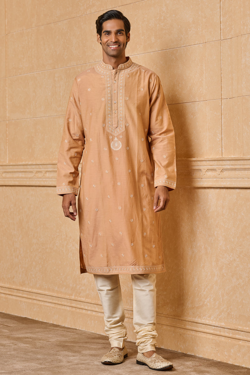 Yellow Ochre Chikankari Kurta Set