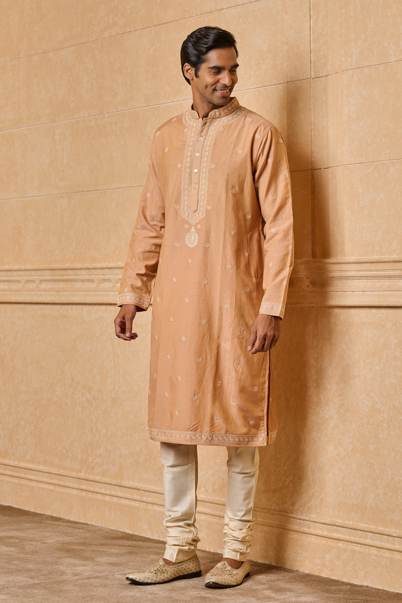 Yellow Ochre Chikankari Kurta Set