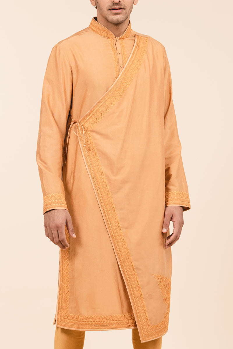 Rust Asymmetrical Kurta Set