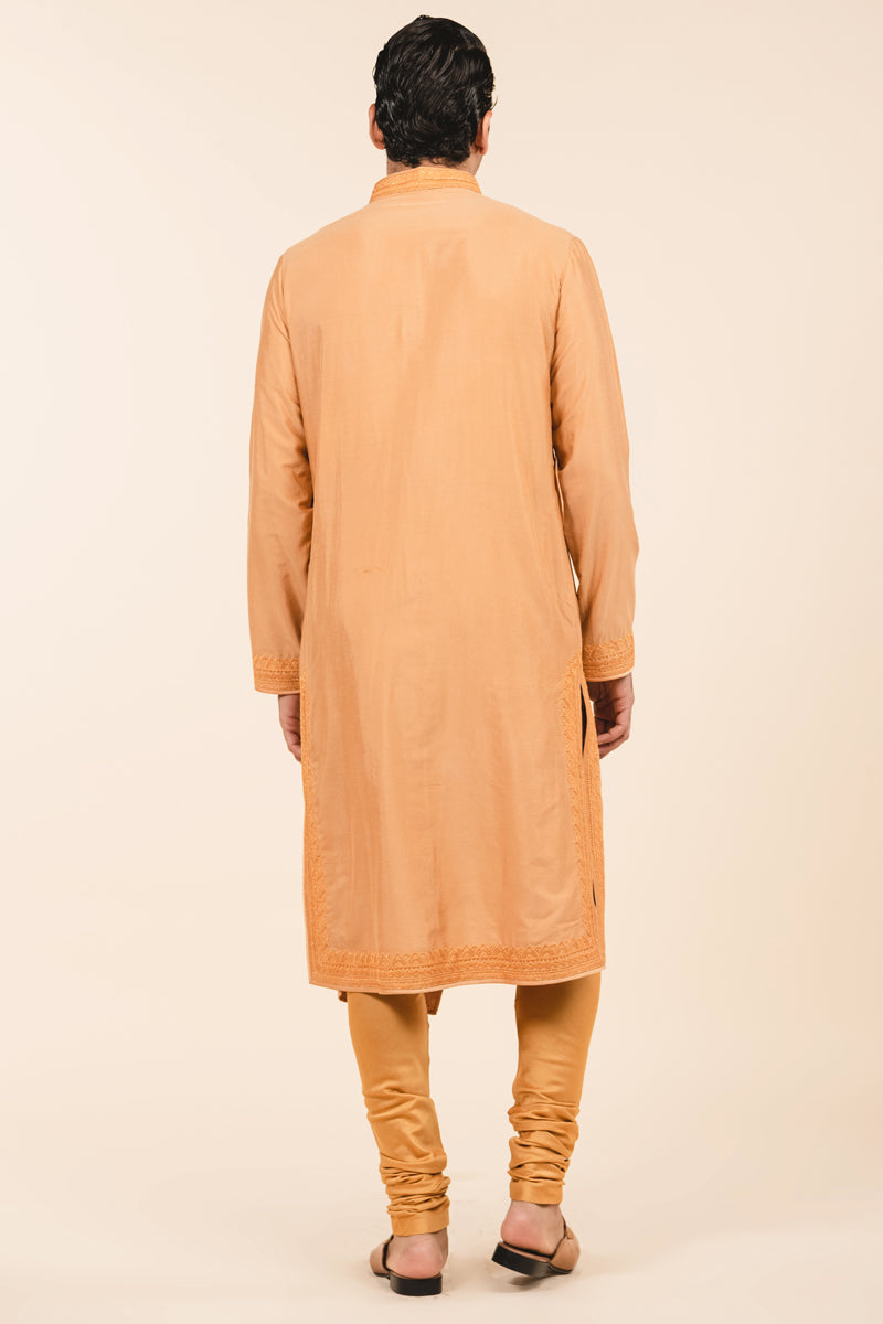 Rust Asymmetrical Kurta Set