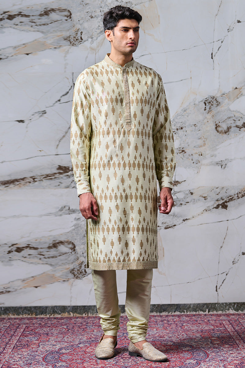 Light Green Printed Kurta Set