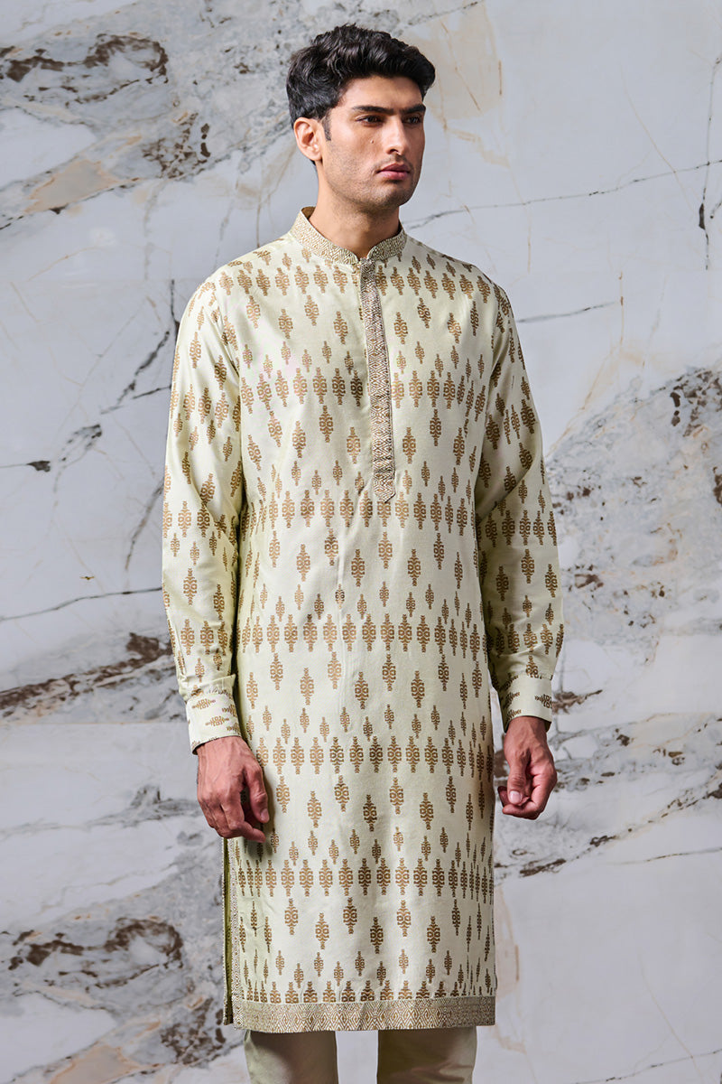 Light Green Printed Kurta Set