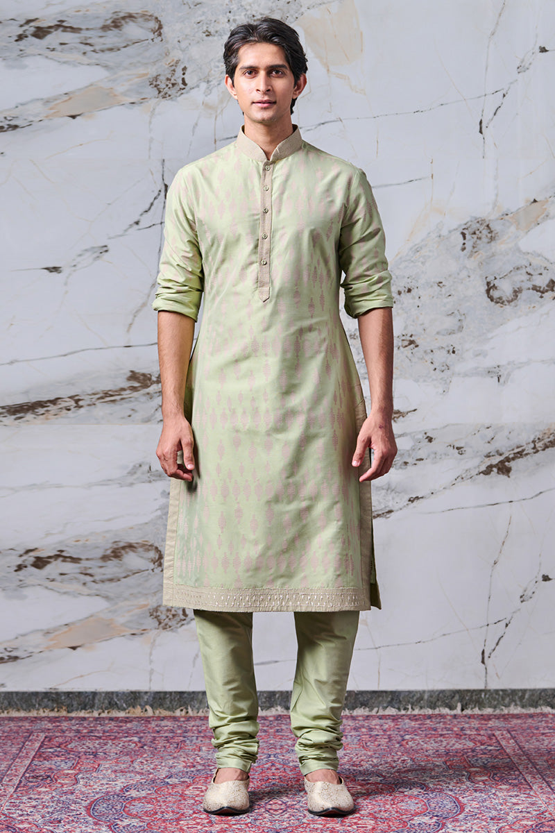 Light Green All Over Printed Kurta Set