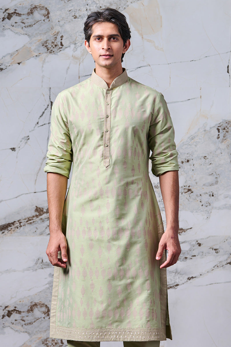 Light Green All Over Printed Kurta Set