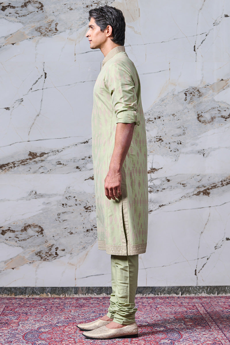 Light Green All Over Printed Kurta Set