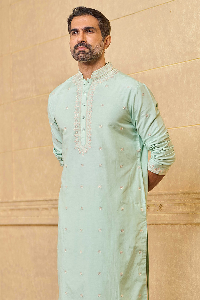 Light Green Chikankari Embroidered Kurta Set