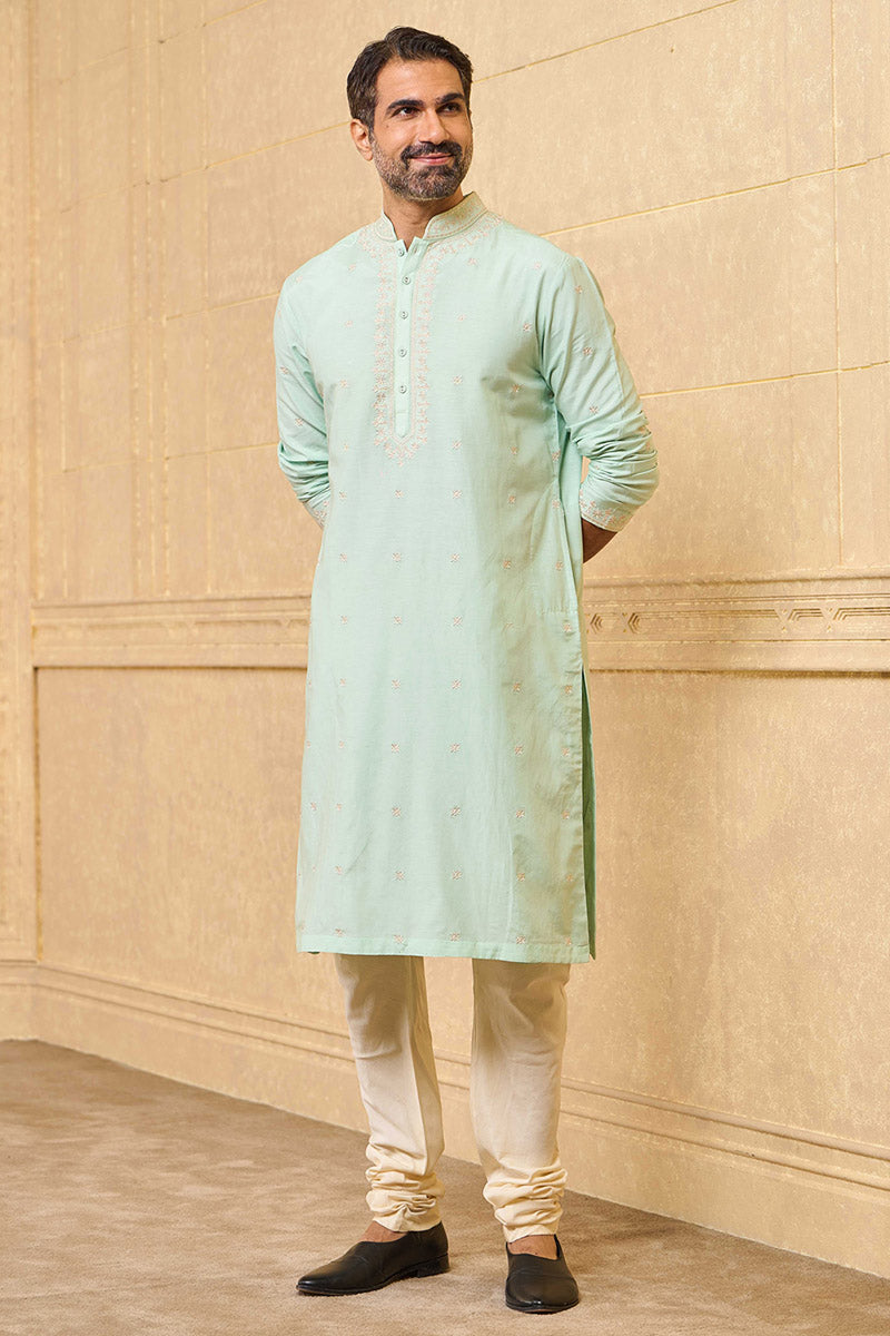 Light Green Chikankari Embroidered Kurta Set