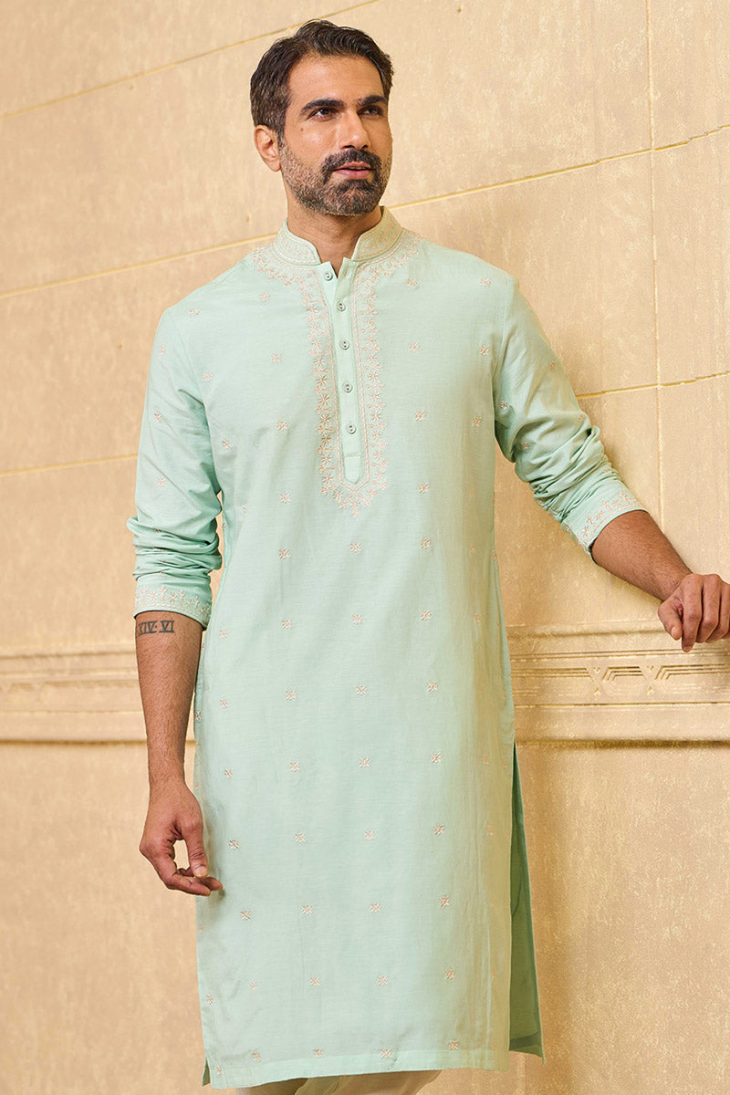 Light Green Chikankari Embroidered Kurta Set