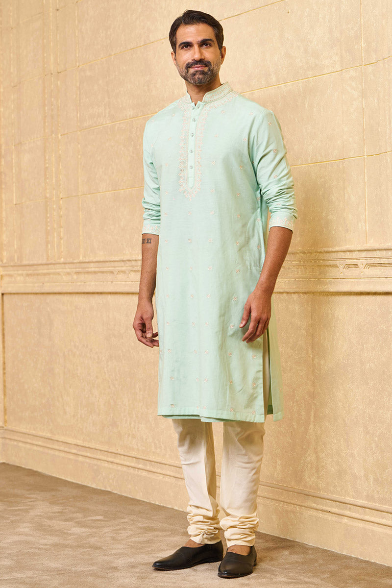 Light Green Chikankari Embroidered Kurta Set