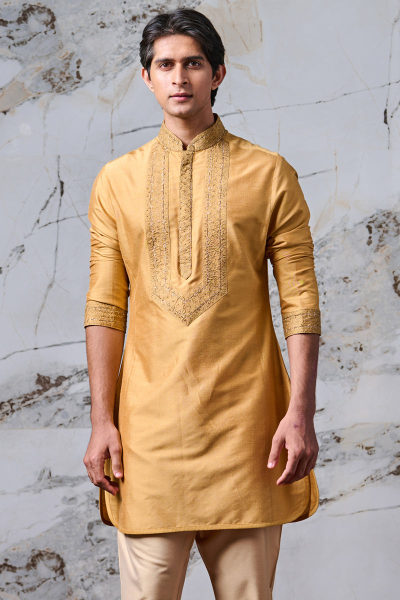 Yellow Ochre Printed Kurta Set