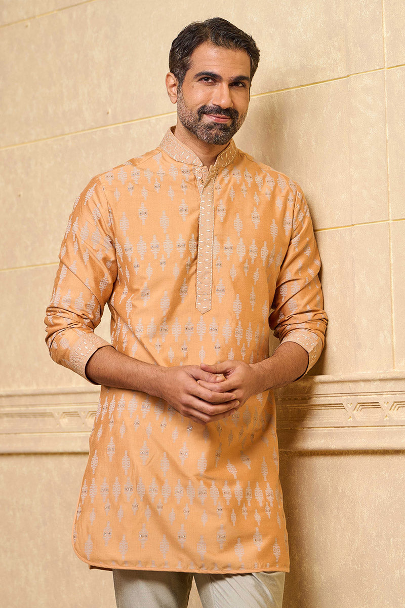 Yellow Ochre Printed Kurta Set