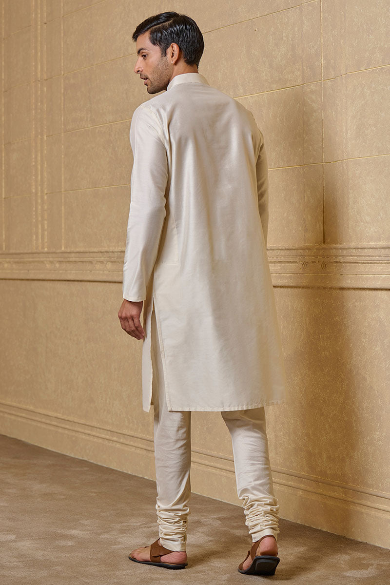 Ivory All Over Resham Embroidered Kurta Set