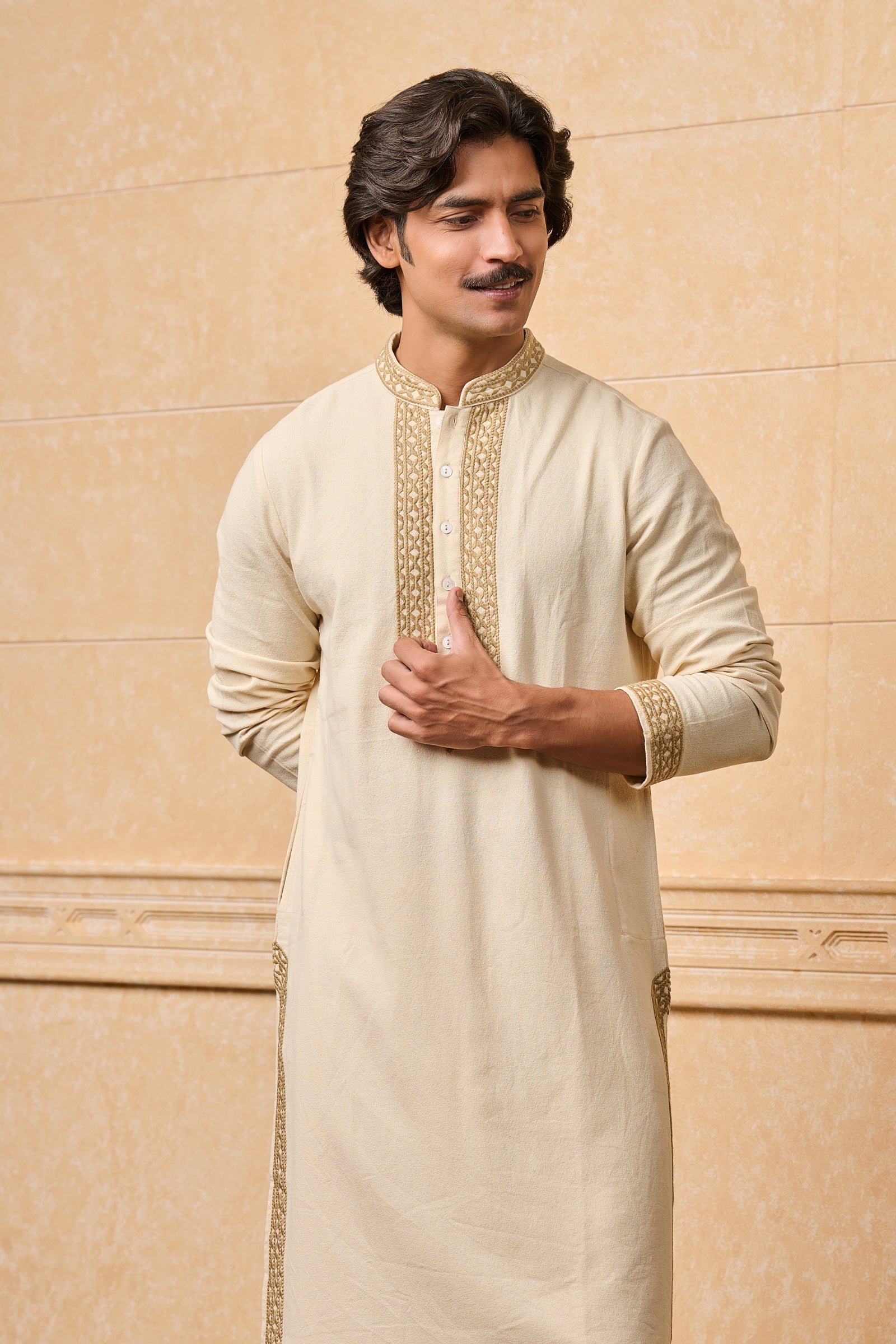 Beige Kurta Set