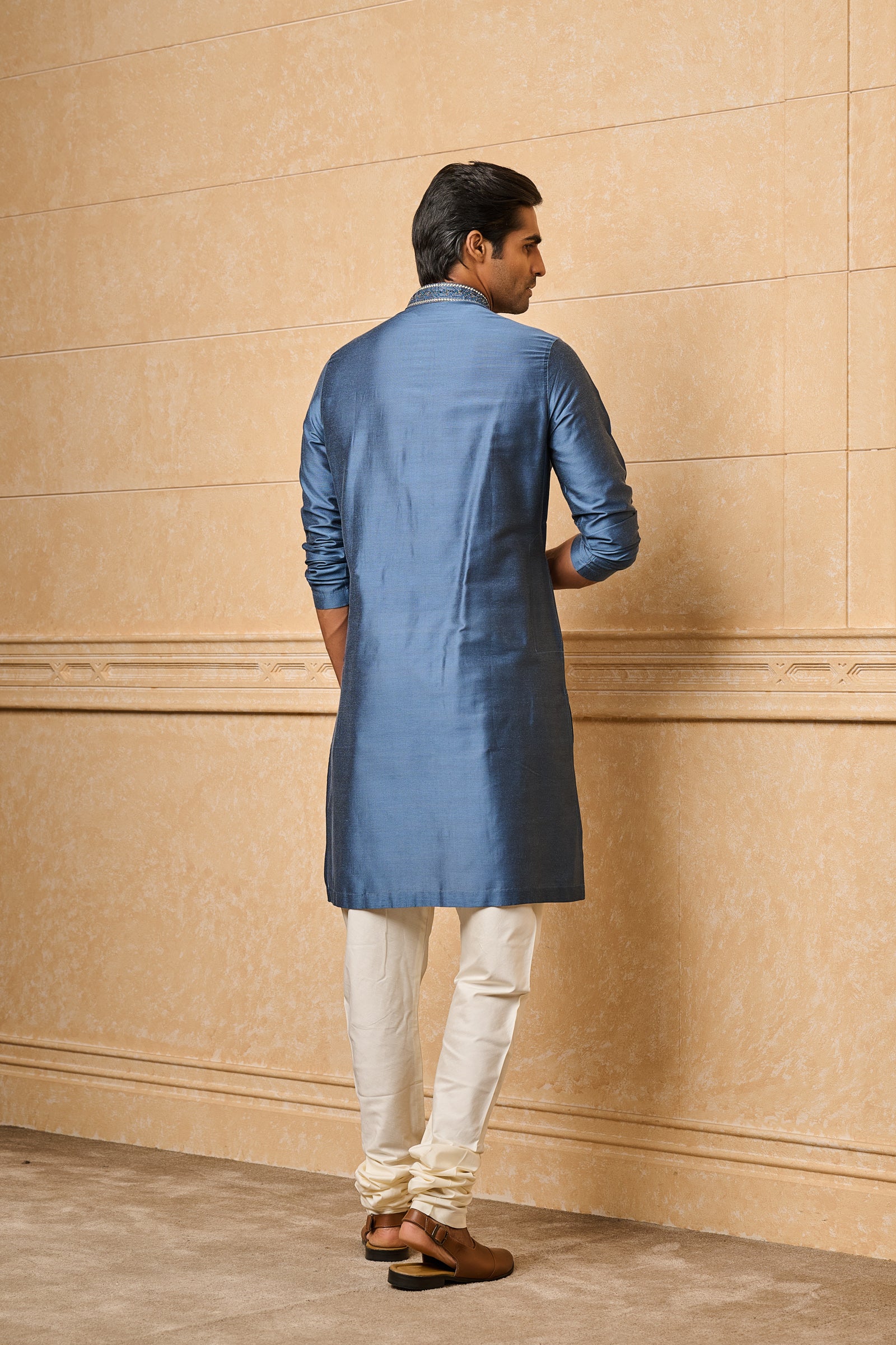 Blue Embroidered Kurta Set