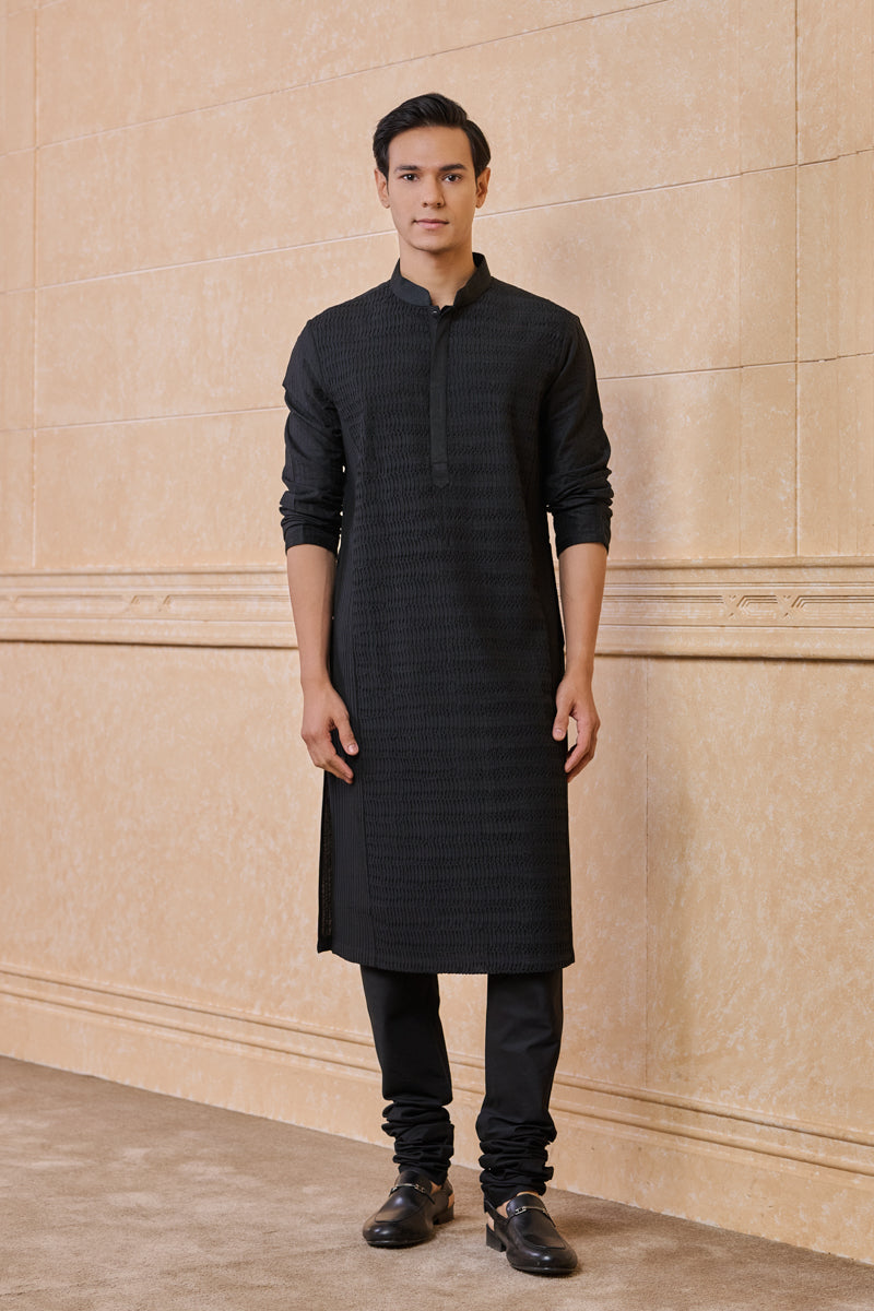 All Over Textured Kurta Set